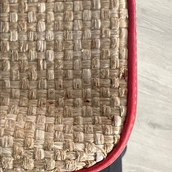 Coach Red and Tan Woven Tote Bag - Picture 16 of 16